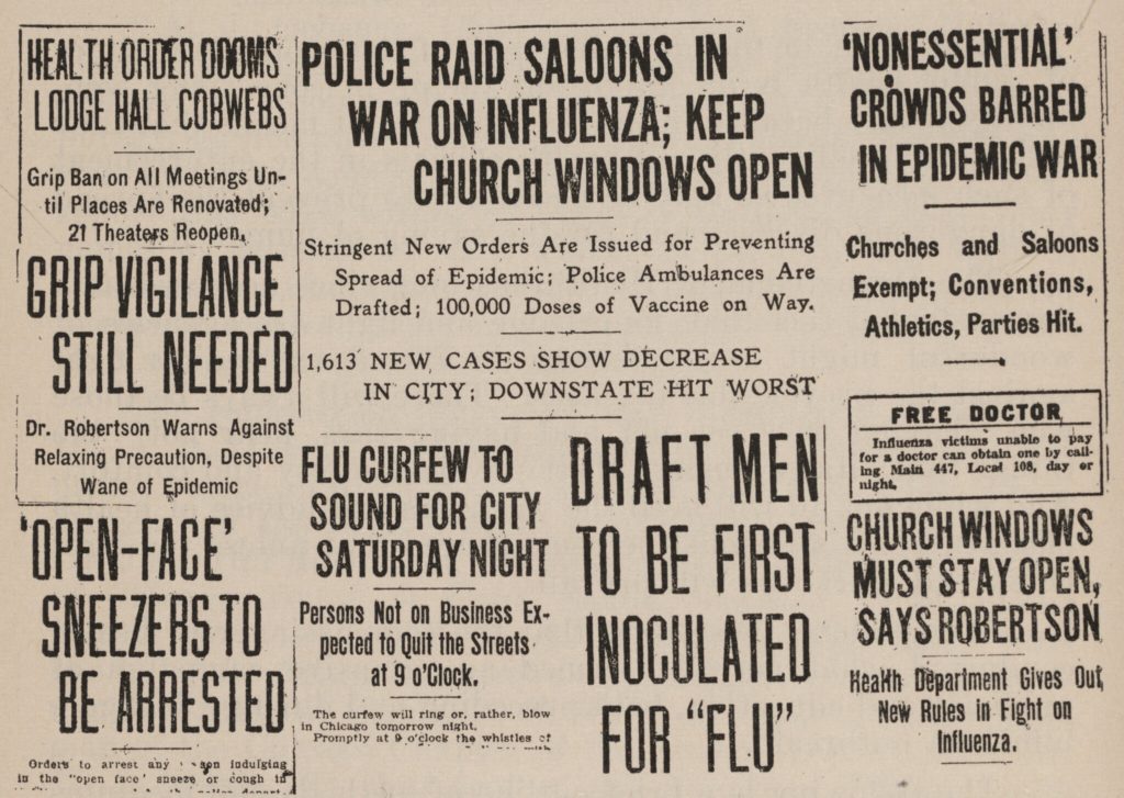 Headlines from newspapers in Chicago.Credit...Chicago History Museum/Getty Images