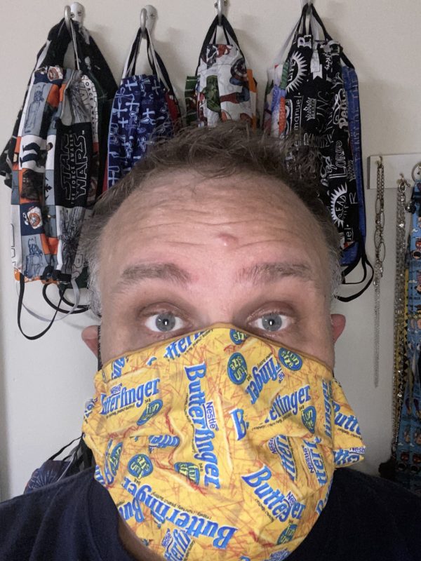 That yummy candy bar - show off your love for Butterfinger Candy with this face mask #Butterfinger