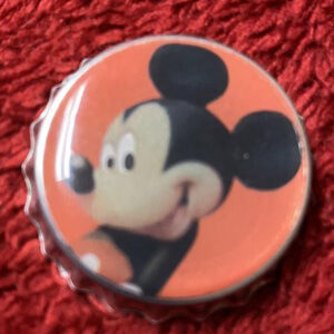 Mickey Mouse Bottle Cap Magnet - a bottle cap with Mickey Mouse on it.  #MickeyMouse