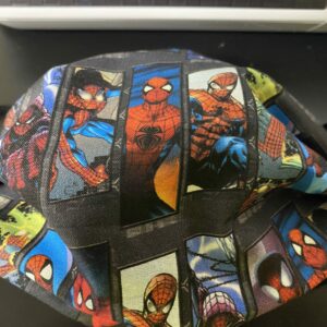 Swatches Spider-Man Face Mask - This Spider-Man face mask has various poses of Spider-Man on it. #SpiderMan