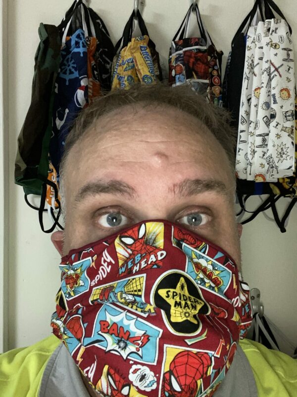 Out of the Box Spider-Man Face Mask - a Face mask with Spider-Man on it. #Spiderman