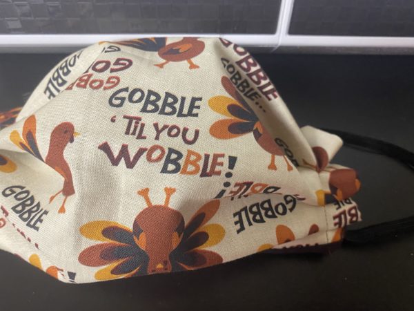 Gobble 'Til You Wobble Thanksgiving Face Mask