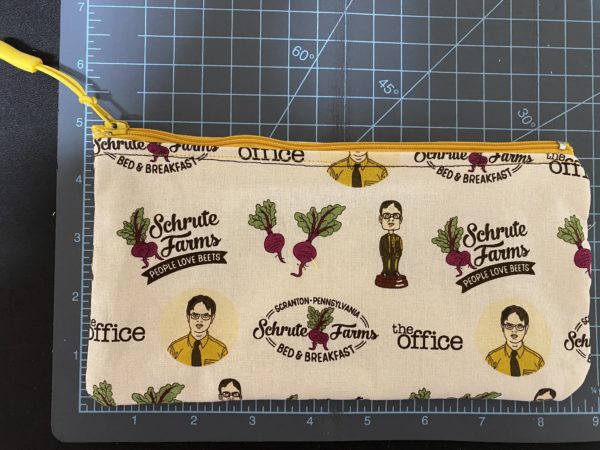 The Office Zipper Pouch - a zipper pouch based off the TV show The Office and the Schrute Farms Bed & Breakfast where people love beets. #TheOffice
