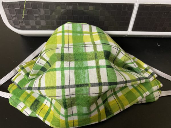Green Plaid Face Mask - A Nice plaid green face mask. #GreenPlaid #FaceMask