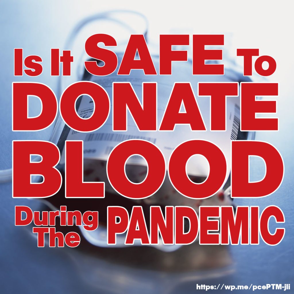 Is it safe to donate blood during the pandemic? According to the Centers for Disease Control and Prevention, it is .... to donate blood. (Learn more!)