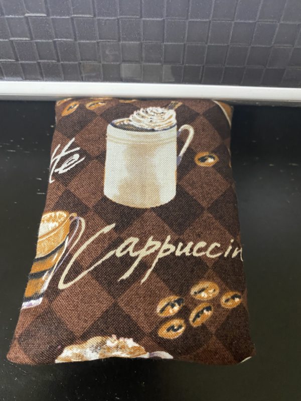 Coffee Pocket Tissue Holder - A Coffee-themed pocket tissue holder with coffee related items on the fabric. #Coffee
