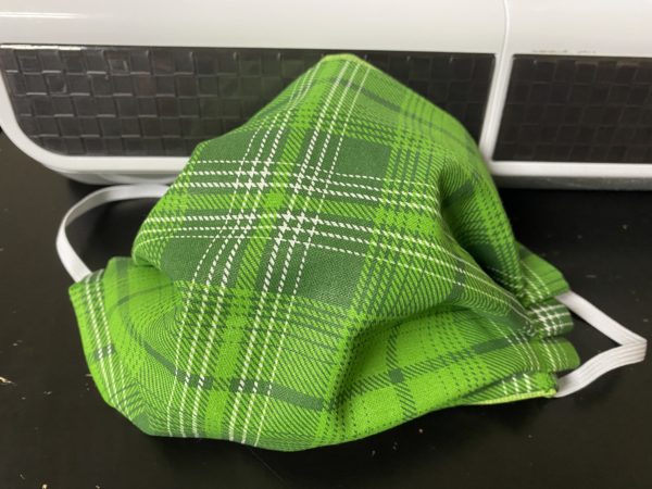 Green Tartan Plaid Face Mask - Great face mask to wear for St. Patrick's Day or anytime. Maybe you like wearing green or plan to wear green. This one is for you!