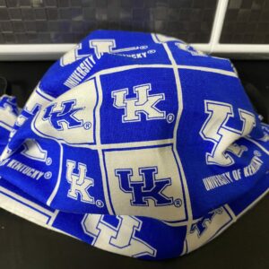 University of Kentucky Face Mask - A Blue and White Face Mask with UK on it. #UK #Kentucky #Wildcats