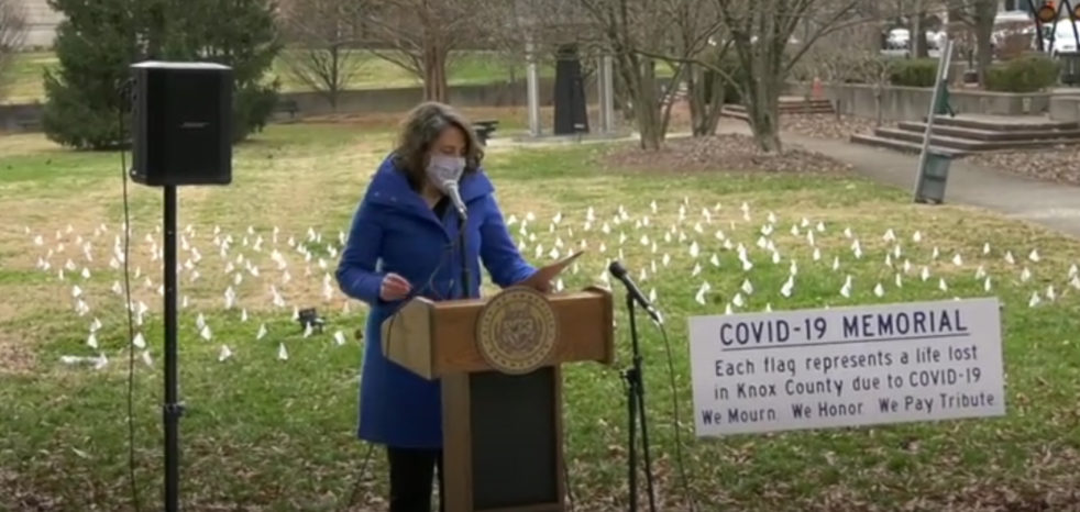 COVID-19 Memorial Unveiled - The front lawn of the City County Building in Knoxville, TN now has white flags in the lawn as a memorial for those who died of COVID-19 in Knox County, TN. #COVID19 #Knoxville #KnoxCounty