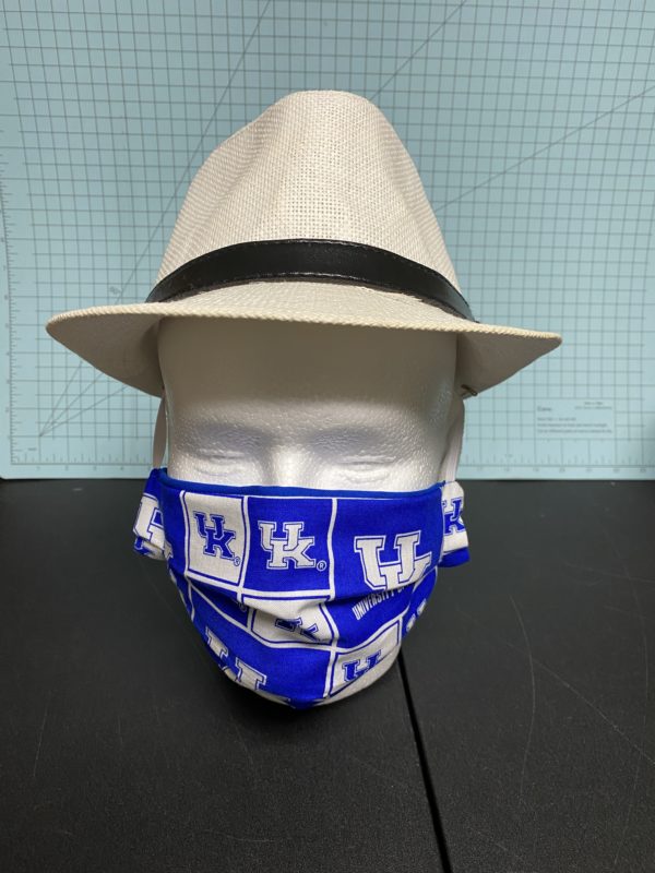 University of Kentucky Face Mask - A Blue and White Face Mask with UK on it. #UK #Kentucky #Wildcats