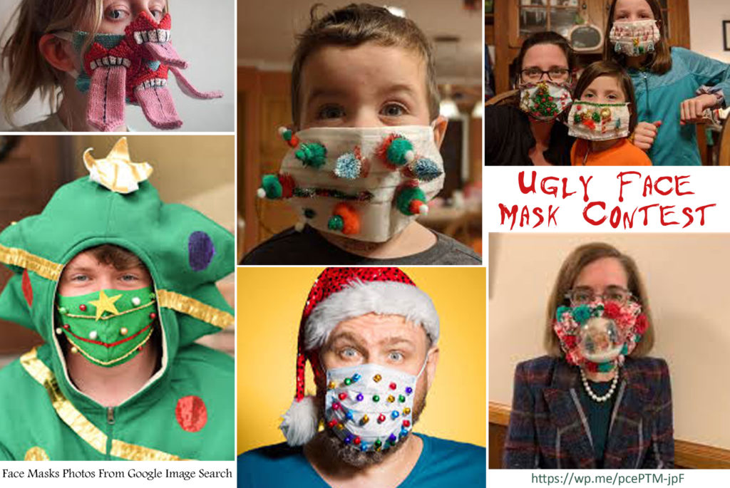 Ugly Face Mask Contest a contest wearing an ugly face mask, just like the Ugly Christmas Sweater Contest. #UglyFaceMask #UglyFaceMaskContest