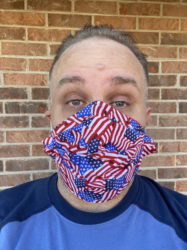 American Flag Face Mask - A face mask with the American Flag on it. #AmericanFlag