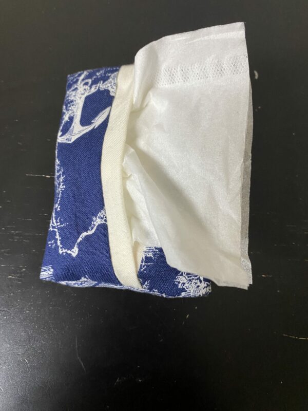 Blue Nautical Pocket Tissue Holder - a Nautical-theme pocket tissue holder.