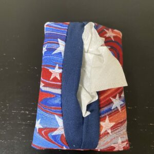 Oilslick Patriotic Stars Pocket Tissue Holder - a Red, White and Blue Patriotic tissue holder.