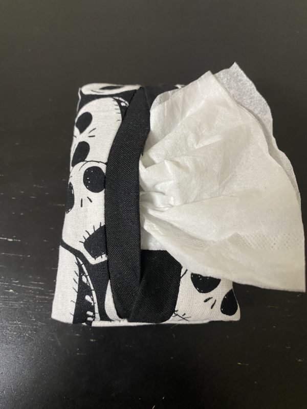 Jack Skellington Pocket Tissue Holder - Jack Skellington from Nightmare Before Christmas will hold onto your tissues in this pocket tissue holder. #JackSkellington #NightmareBeforeChristmas