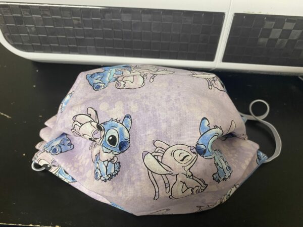 Stitch and Angel Face Mask - This face mask has both Stitch and Angel, Stitch's love on it. #Stitch #Angel