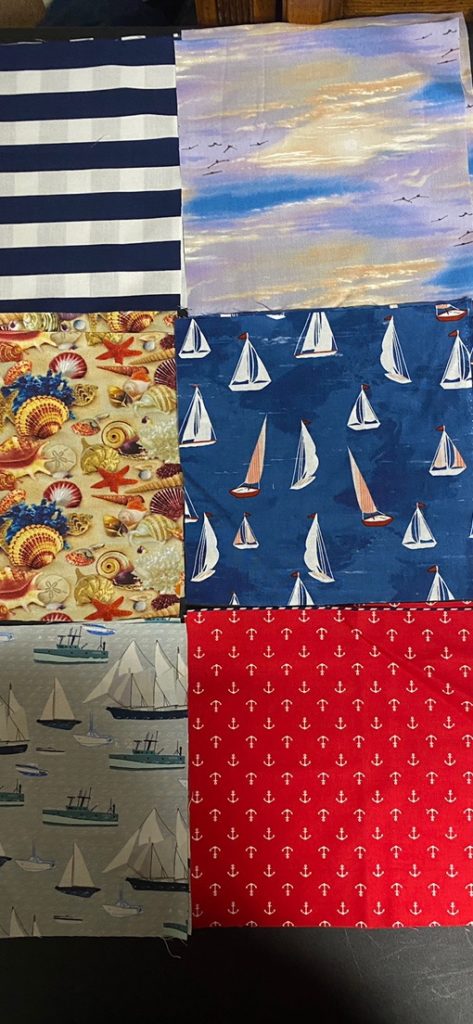 Nautical Quilt Panels for my 1st quilt attempt
