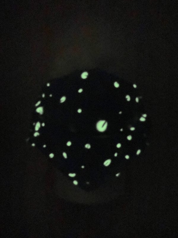 Glow-in-the-Dark Firefly Face Mask - A cute face mask with fireflies on it that glow in the dark. #glowinthedark #firefly #fireflies