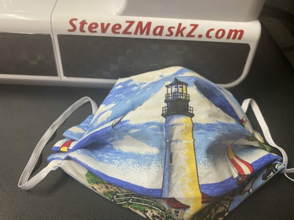 Lighthouses Face Mask - Here is another face mask with lighthouses on it. #Lighthouses