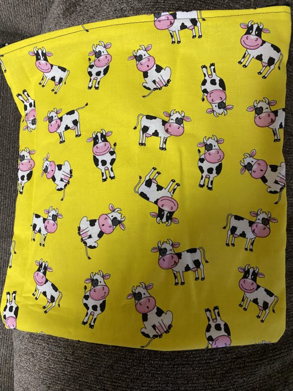 Holstein Cow Decorative Pillow - A cool yellow pillow with Holstein Cows on it. #Cows #Holstein #HolsteinCows