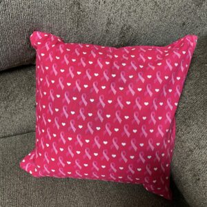 Breast Cancer Awareness Decorative Pillow - This pillow features the pink ribbon for Breast Cancer Awareness. #BreastCancer #PinkRibbon #DecorativePillow
