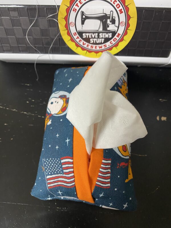 Snoopy in Space Pocket Tissue Holder - features the famous beagle, Snoopy in Space, the Astronaut Snoopy. #Snoopy #SnoopyInSpace #AstronautSnoopy #Astronaut #Snoopy