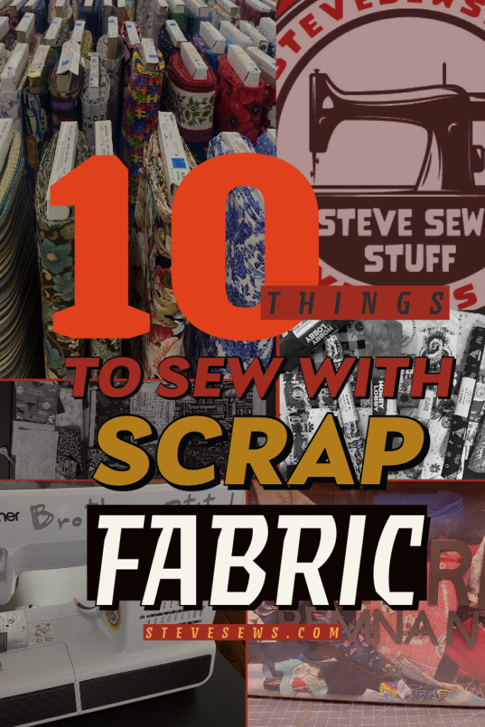 10 Things to Sew With Scrap Fabric - I share 10 things that you can sew using your scrap fabric remnants with. #fabric #scrapfabric #fabricremnants 