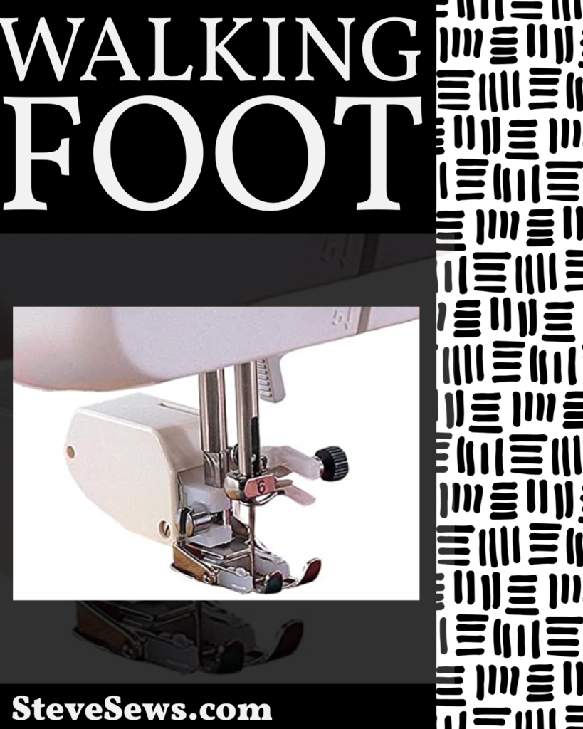Walking foot A presser foot that helps feed multiple layers of fabric through your sewing machine more evenly. #walkingfoot 