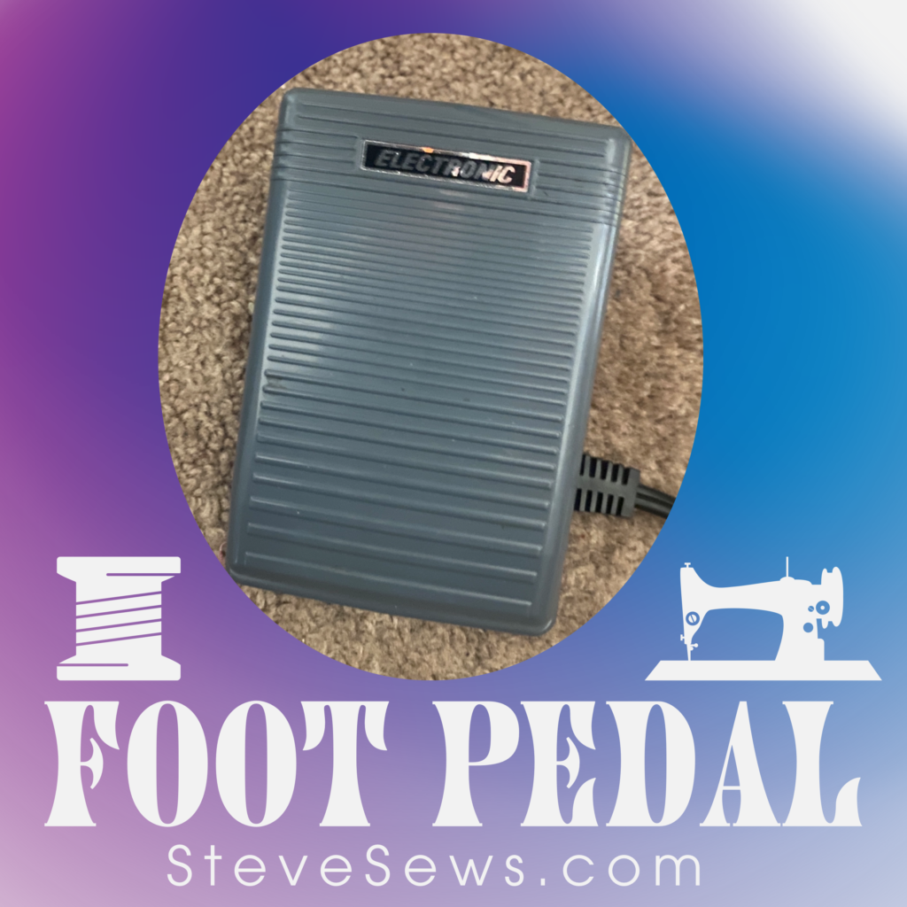 Foot pedal Works almost like a gas pedal, push it to sew! It is connected to a sewing machine to make it sew. #footpedal #seeingmachine 