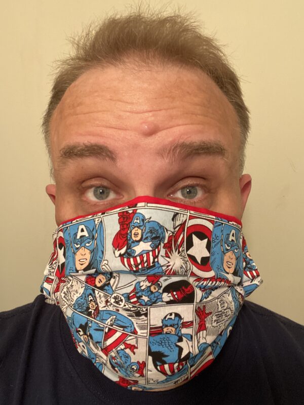 Captain America Comic Face Mask - face mask with comics of Captain America. #FaceMask #CaptainAmerica
