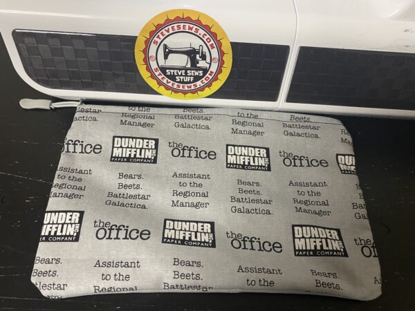 The Office Dunder Mifflin Zipper Pouch a zipper pouch based on the TV Show The Office. #TheOffice #DunderMifflin