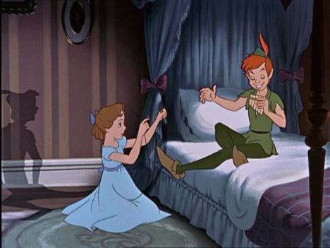 Wendy sews on Peter Pan’s shaddow