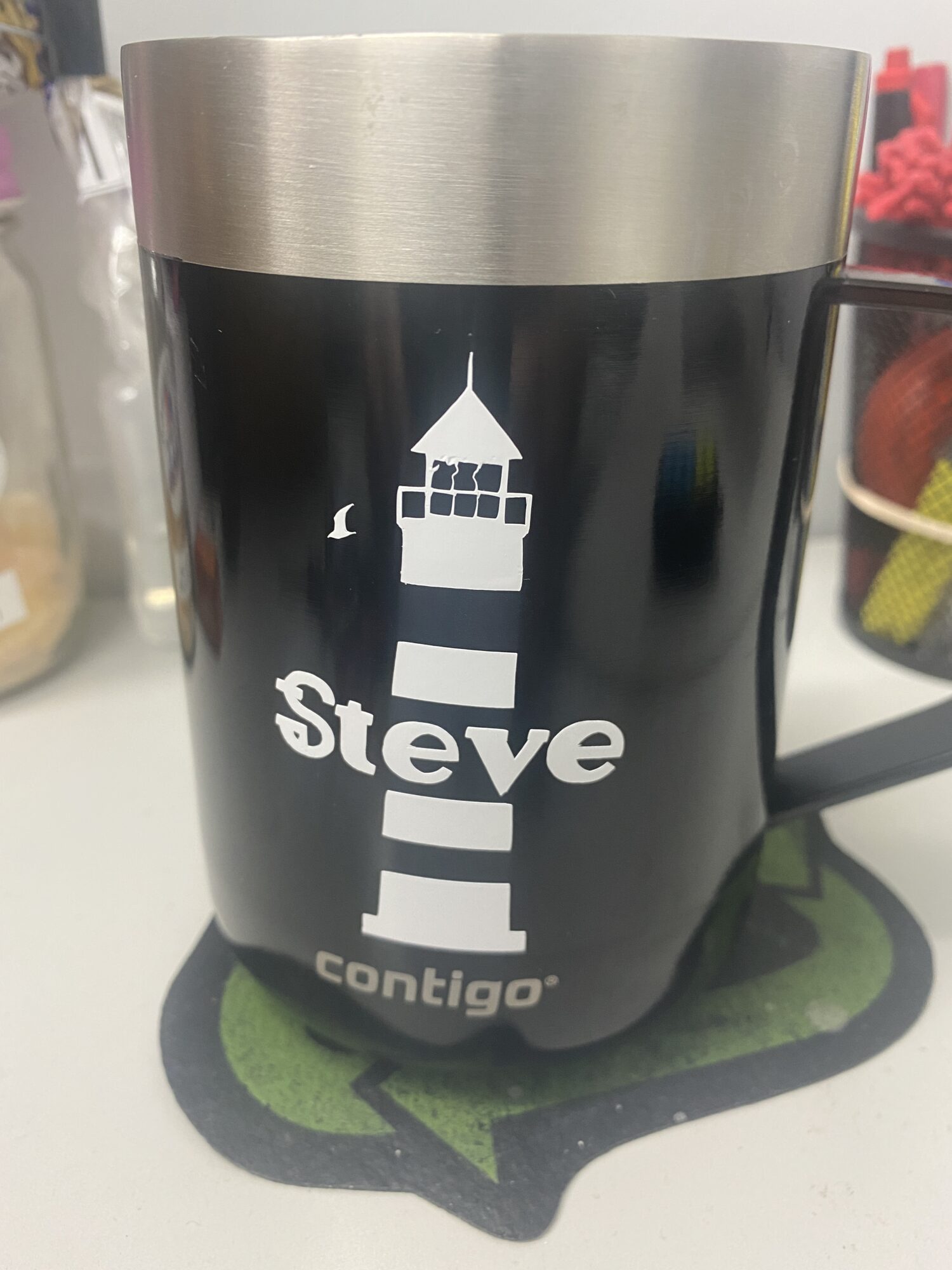 I made this from scrap vinyl from a print shop, scrap came off a yard sign print. #vinyl 
Yes, I know it’s not on straight, this is the leaning lighthouse like the leaning tower of Pisa. #lighthouse #lighthouses #cricut #cricutmade #cricutcrafts #vinylcommunity