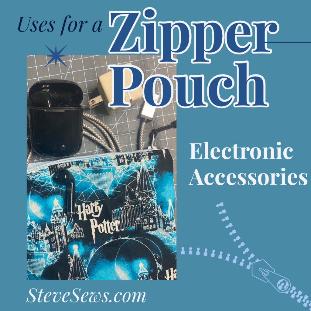 Use a zipper pouch to hold your electronic accessory such as your charging cables, USB plugs, headphones, earbuds, etc.