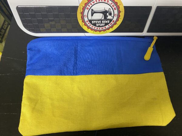 A great zipper pouch for those who like blue and yellow, or even to show support for Ukraine, or if you are from Ukraine.