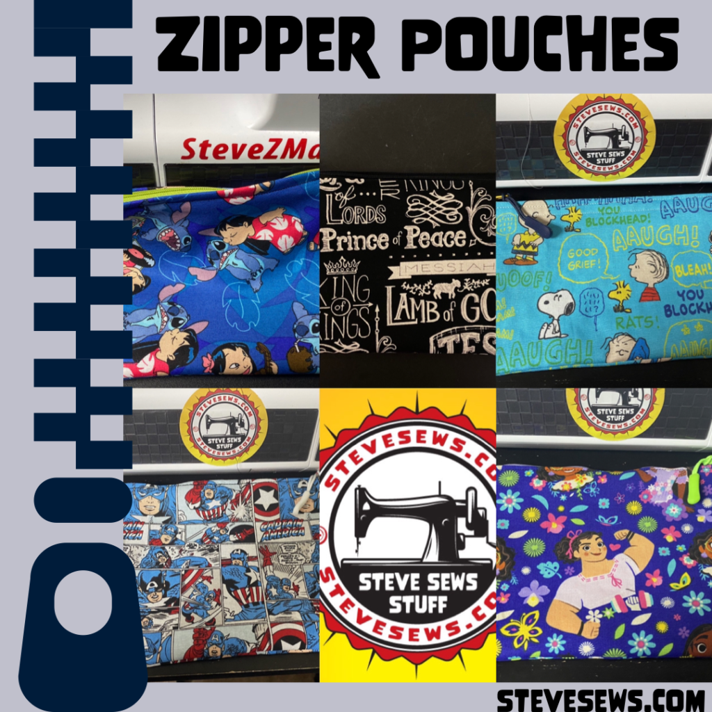 Zipper Pouches - great to store stuff like cosmetics,  toiletries, first aid kits,  pens, pencils, notions, and other small items. #zipperpouches