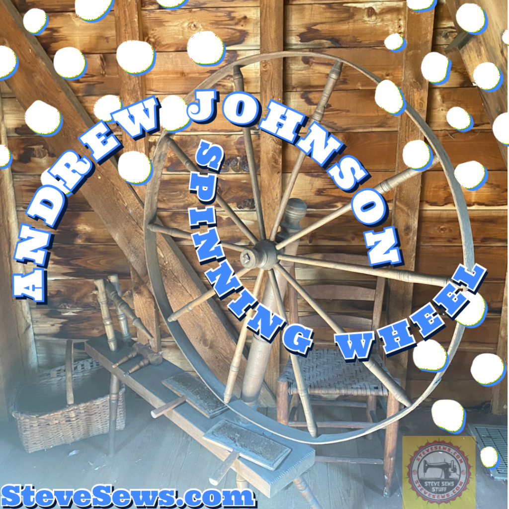Andrew Johnson Spinning Wheel  - while you on the Downtown Greeneville Follow the Quilt Trail, this is one you can see too. #SpinningWheel #AndrewJohnson