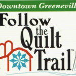 Downtown Greeneville Follow the Quilt Trail - On this quilt trail, all is good walking distances, you can see 20 quilt blocks and some other quilts and sewing related things on display too! #QuiltTrail #Greeneville #FollowtheQuiltTrail #GreenevilleTN