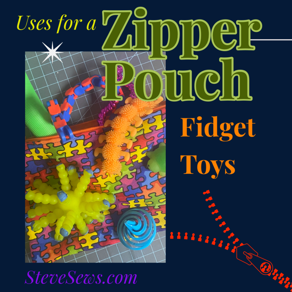 You can use a zipper pouch to put those fidget toys, stress toys inside it. See this Autism Awareness Zipper Pouch! 