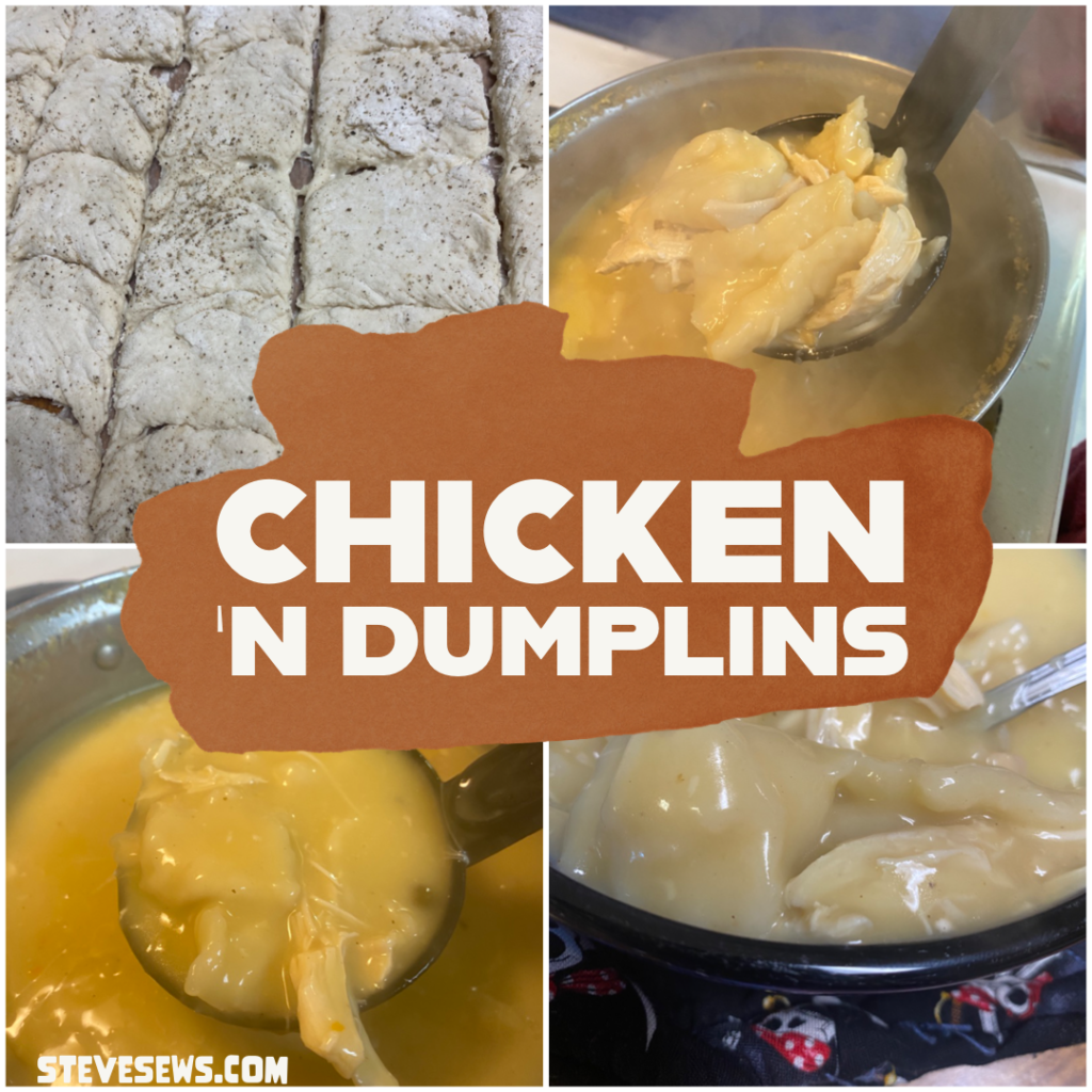 Chicken ‘N Dumplins a simple recipe for homemade chicken and dumplings. #chicken #dumplings #chickenndumplins 