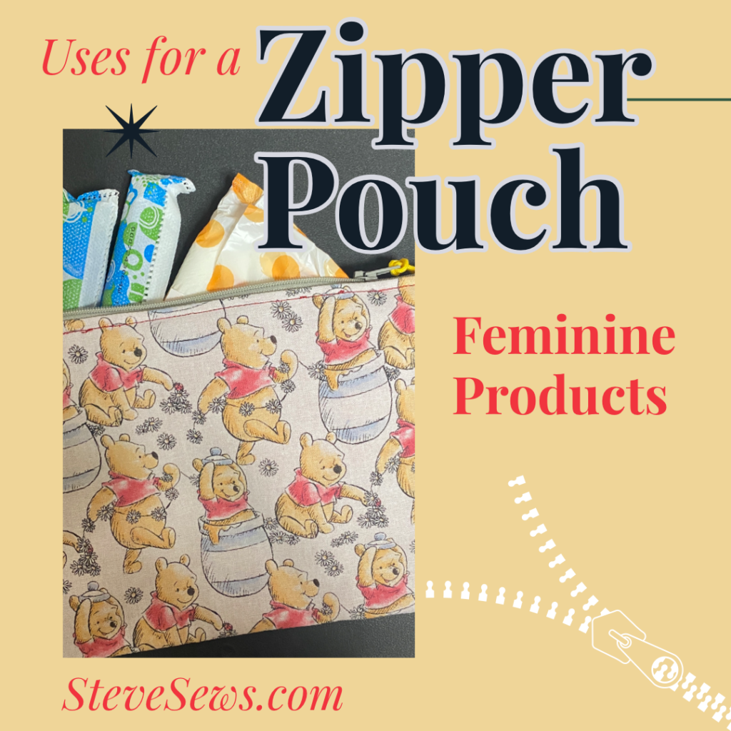 Zipper pouches can also be used to hold and carry feminine products such as pads, tampons, pantry liners, etc. Winnie the Pooh Zipper Pouch. 