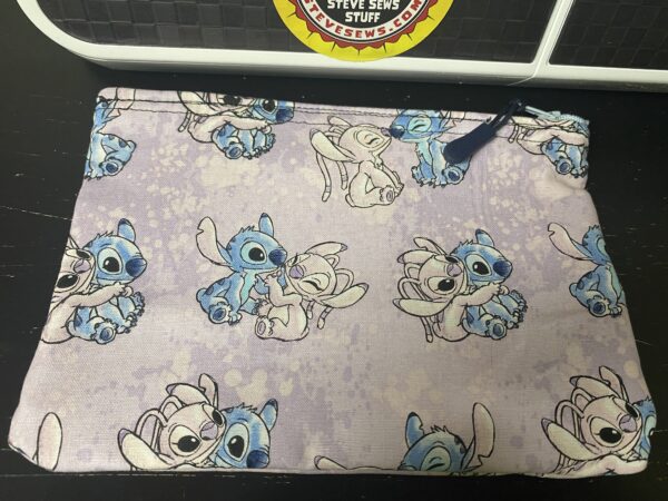 Stitch & Angel Zipper Pouch - this zipper pouch has Stitch and Angel on it. #Stitich #Angel