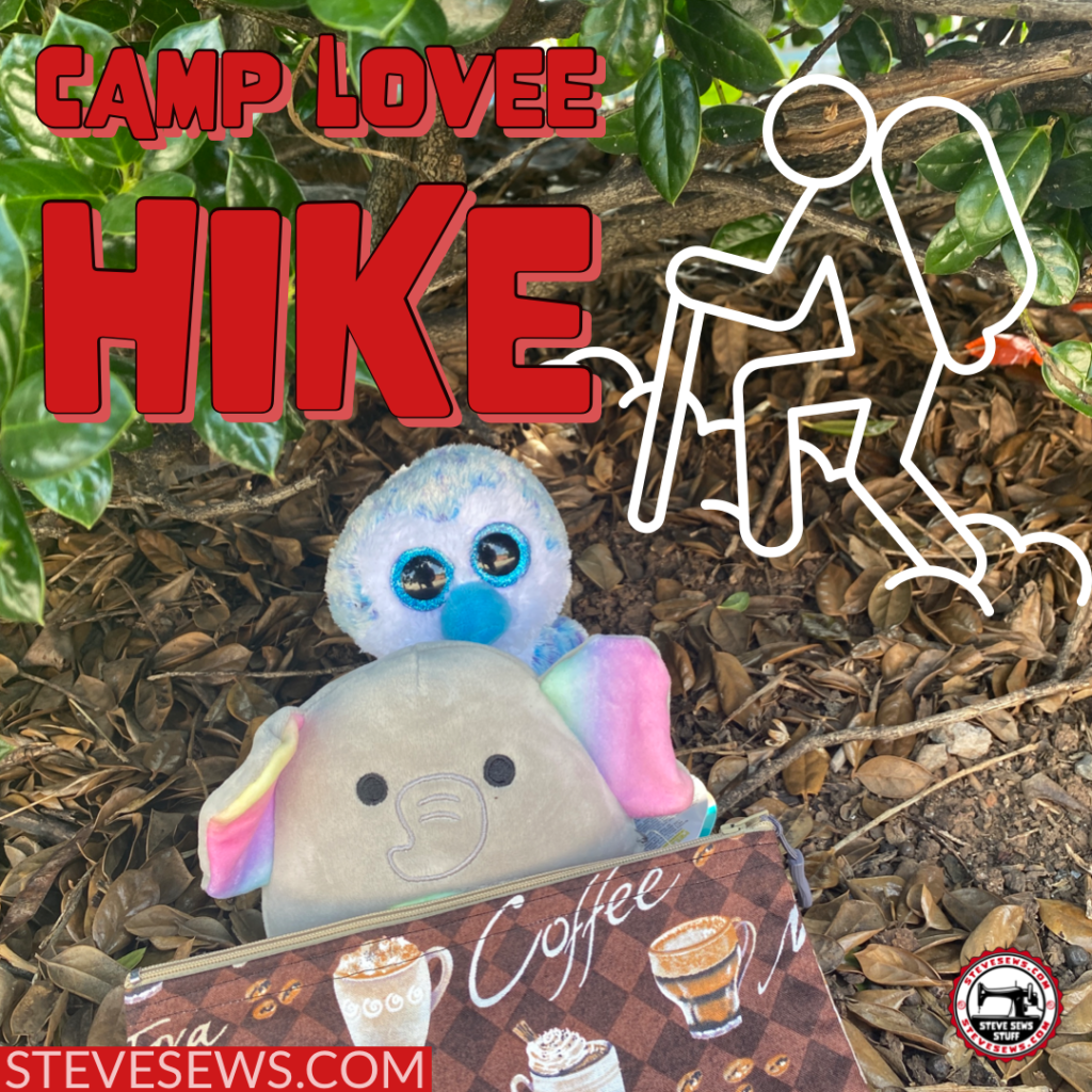 Tony and Mila went on a hike showing off the coffee zipper pouch. #hike #hiking #squishmallow #tybeanieboos