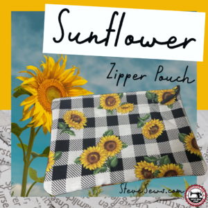 Sunflower Zipper Pouch