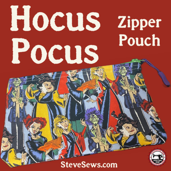 Hocus Pocus Zipper Pouch features the Sanderson Sister Witches. #HocusPocus #HocusPocus2