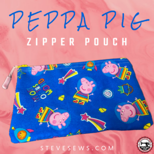 Peppa Pig Zipper Pouch this zipper pouch features Peppa Pig. #peppapig https://stevesews.com/product/peppa-pig-zipper-pouch/