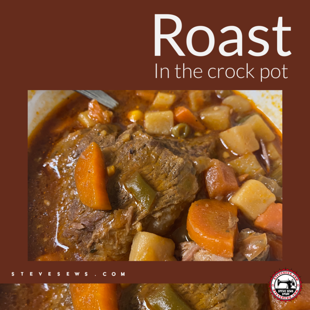 Roast in the Crock Pot - a roast using beef or pork and veggies! #roast 