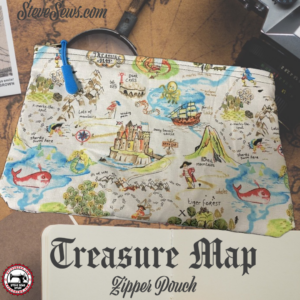 Pirate Treasure Map Zipper Pouch