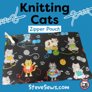 Knitting Cats Zipper Pouch