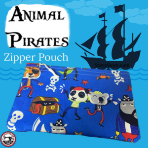 Animal Pirates Zipper Pouch